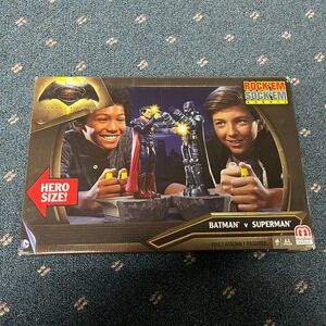 DC Batman V Superman Rockem Sockem Robots Toy Figures Game Open Box Superhero